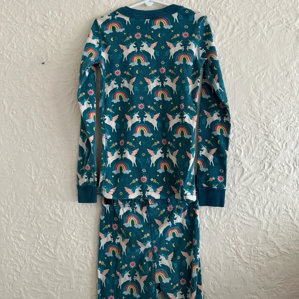 Hanna Andersson Long John Pajama Set Magical Unicorn Kids Girls 8 - Picture 5 of 7